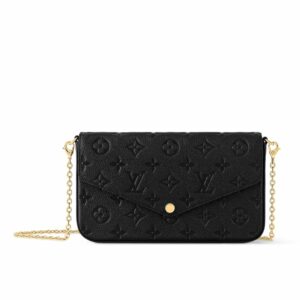 Louis Vuitton Félicie Pochette Monogram Empreinte Black 21Cm M82477